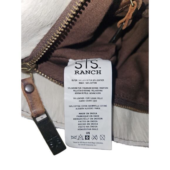 STS Ranch Wear Classic Genuine Cowhide Tote, zip closure, double shoulder straps - Picture 8 of 8